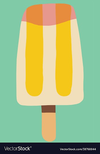 colorful freehand drawing a popsicle icecream