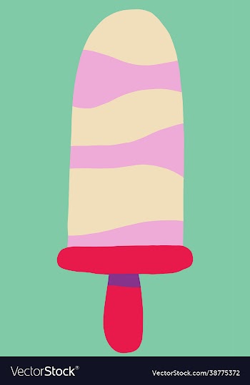 colorful freehand drawing a popsicle icecream