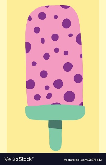 colorful freehand drawing a popsicle icecream