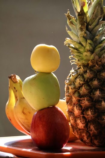 Colorful Fruit Stack with Pineapple