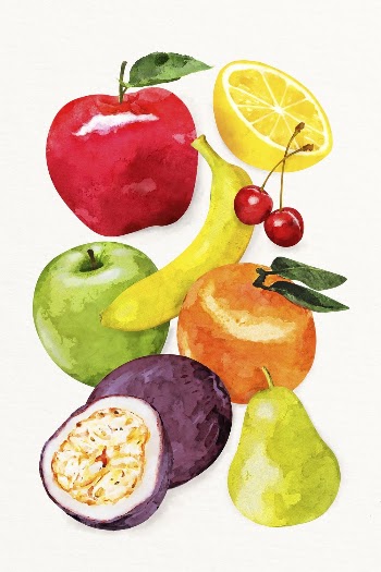 Colorful fruits collage element, healthy | Free Photo Illustration - rawpixel