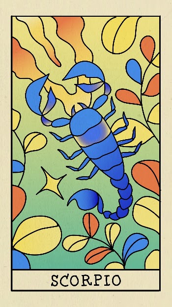Colorful funky Scorpio mobile wallpaper, | Free PSD Illustration - rawpixel