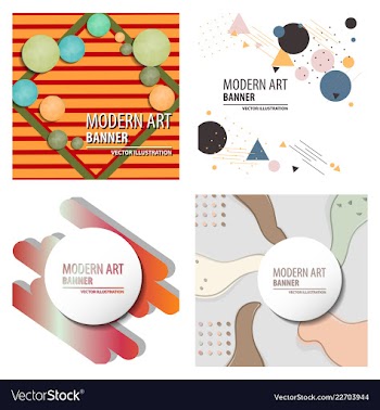 Colorful geometric background fluid shapes vector image