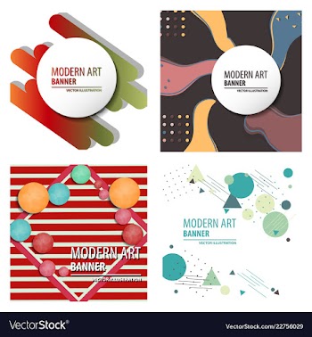 Colorful geometric background fluid shapes vector image