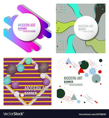 Colorful geometric background fluid shapes vector image