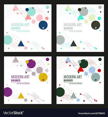 Colorful geometric background fluid shapes vector image