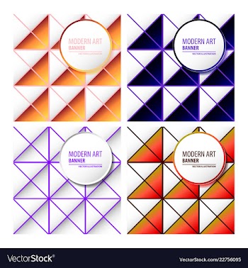 Colorful geometric background fluid shapes vector image
