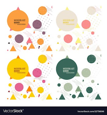 Colorful geometric background fluid shapes vector image