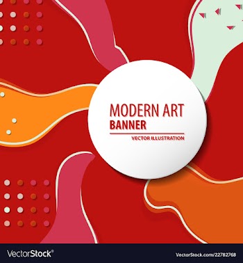 Colorful geometric background fluid shapes vector image