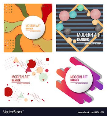Colorful geometric background fluid shapes vector image