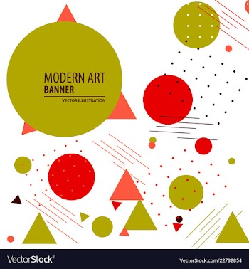 Colorful geometric background fluid shapes vector image