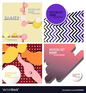 Colorful geometric background fluid shapes vector image
