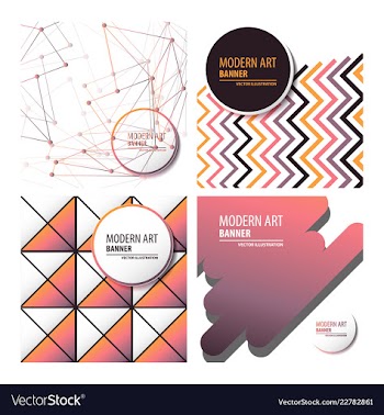Colorful geometric background fluid shapes vector image