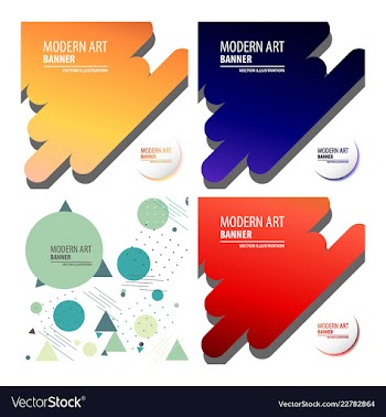 Colorful geometric background fluid shapes vector image
