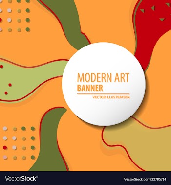 Colorful geometric background fluid shapes vector image