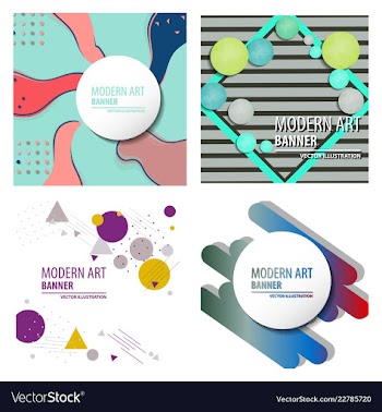 Colorful geometric background fluid shapes vector image