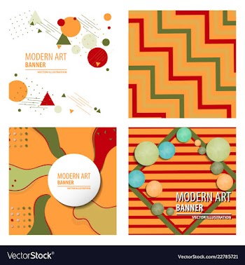 Colorful geometric background fluid shapes vector image