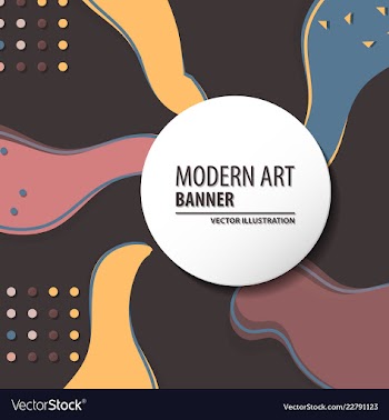 Colorful geometric background fluid shapes vector image