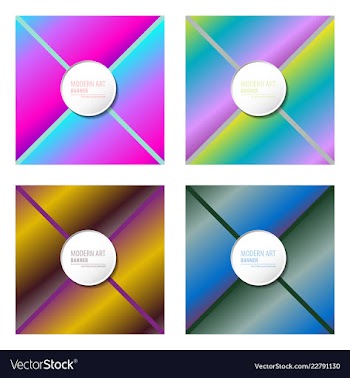 Colorful geometric background fluid shapes vector image