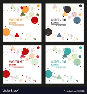 Colorful geometric background fluid shapes vector image