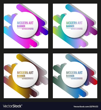 Colorful geometric background fluid shapes vector image