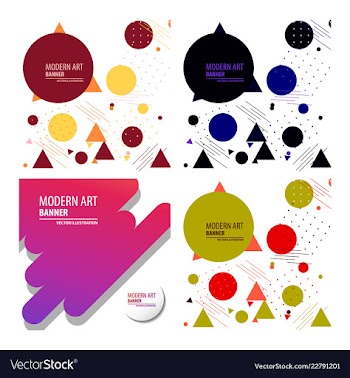 Colorful geometric background fluid shapes vector image