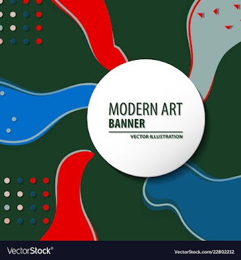 Colorful geometric background fluid shapes vector image