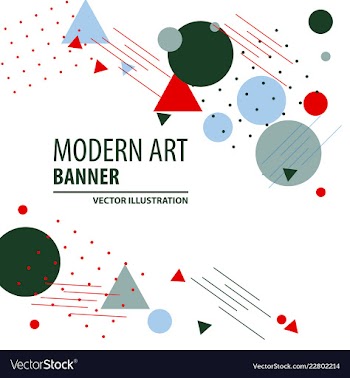 Colorful geometric background fluid shapes vector image