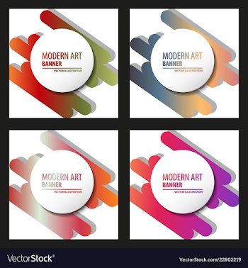 Colorful geometric background fluid shapes vector image