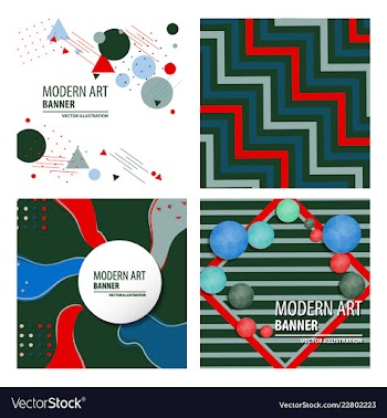 Colorful geometric background fluid shapes vector image