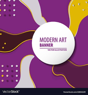 Colorful geometric background fluid shapes vector image