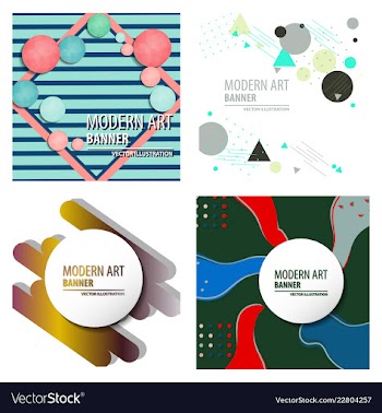Colorful geometric background fluid shapes vector image