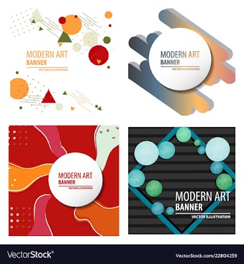 Colorful geometric background fluid shapes vector image