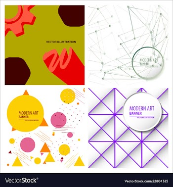 Colorful geometric background fluid shapes vector image