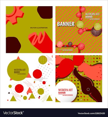 Colorful geometric background fluid shapes vector image