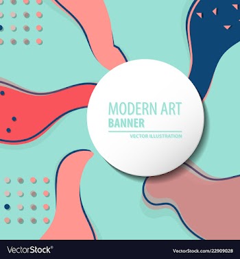 Colorful geometric background fluid shapes vector image