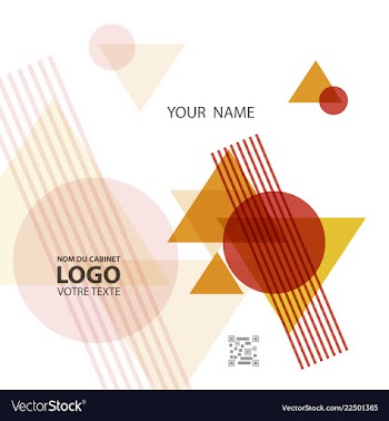 Colorful geometric background simple shapes vector image