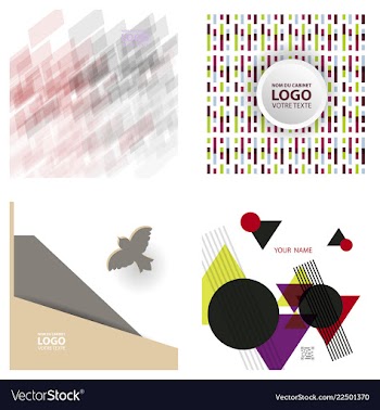 Colorful geometric background simple shapes vector image