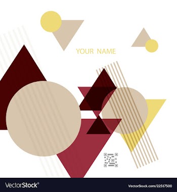 Colorful geometric background simple shapes vector image