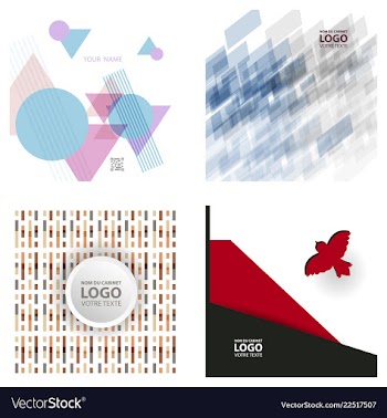Colorful geometric background simple shapes vector image