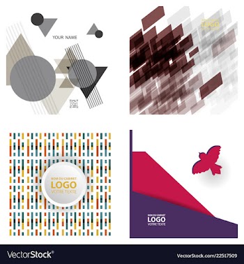 Colorful geometric background simple shapes vector image