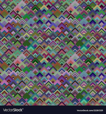 Colorful geometric diagonal square tile mosaic vector image