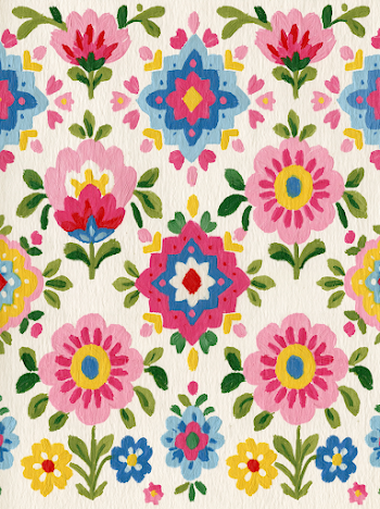 Colorful Geometric Floral Patterns