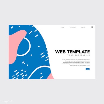 Colorful geometric Memphis style web template | Free stock vector - 516010