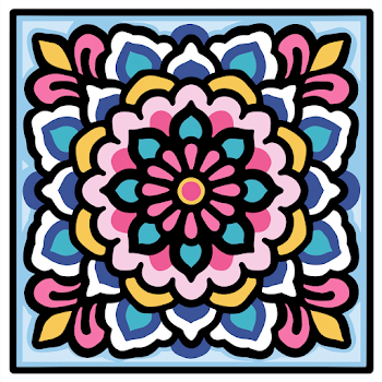 Colorful Geometric Tile Design for Kids