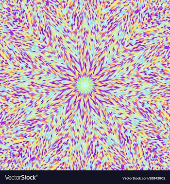 Colorful geometrical abstract circular tile vector image