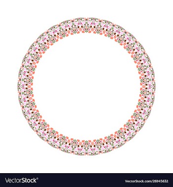 Colorful geometrical abstract floral circular vector image