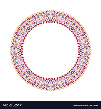 Colorful geometrical abstract floral circular vector image