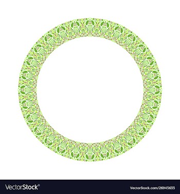 Colorful geometrical abstract floral circular vector image