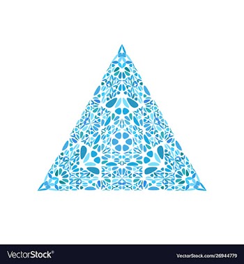 Colorful geometrical abstract floral ornament vector image